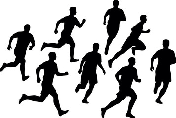 silhouette football style illustration