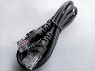 Ethernet LAN cable. Isolated on white background