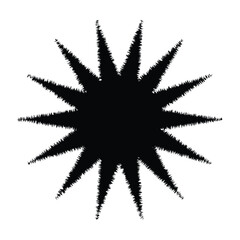 Jagged Burst Star Vector Design
