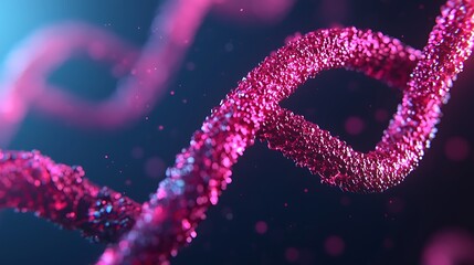 Abstract Pink DNA Helix Structure Genetic Code Science Background