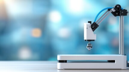 Modern robotic arm on a stand