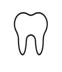 Simple Tooth Icon – Minimalist Dental Symbol Outline