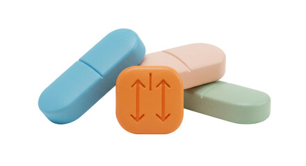 Isolated Colorful Pills