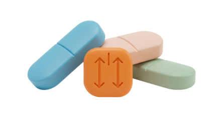 Isolated Colorful Pills