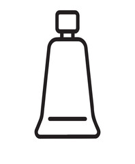 Ointment Tube Line Icon – Medical Cream or Gel Packaging Symbol