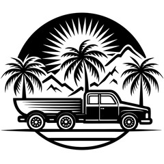 retro car on a beach