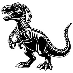 Obraz premium tyrannosaurus dinosaur vector illustration