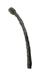 One burnt match isolated on white. Tool for starting fire