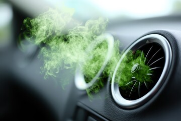 Unpleasant smell in the car comes from the air vent caused by contamination of the air conditioning and cabin filter