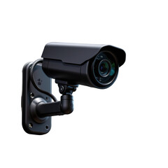 High-Resolution Security Camera Mounted on Wall for Surveillance and Monitoring in Urban Settings