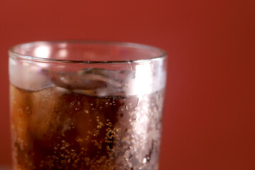 Carbonated water in a glass, fizzy and refreshing with every drop.