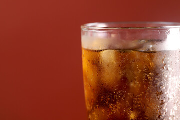 Carbonated water in a glass, fizzy and refreshing with every drop.