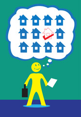 Broker Selling Houses to Potential Customer