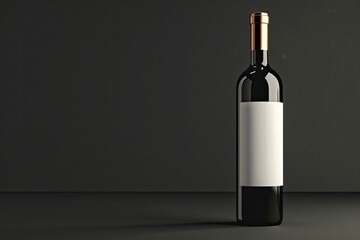 High Definition View of Wine Bottle Mockup Template 3D Render