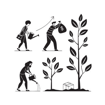 Investing and Growing Money: A Visual Metaphor

