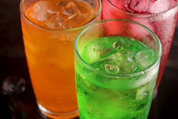 Carbonated water in a glass, fizzy and refreshing with every drop.