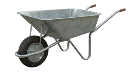 Isolated Metal Wheelbarrow