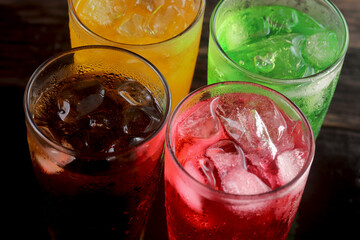 Carbonated water in a glass, fizzy and refreshing with every drop.
