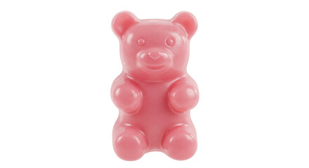 Isolated Pink Gummy Bear