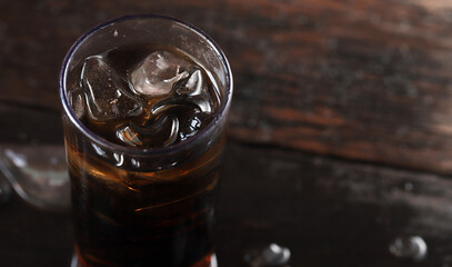 Carbonated water in a glass fizzy and refreshing with every drop.