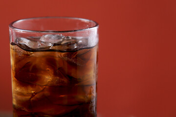 Carbonated water in a glass fizzy and refreshing with every drop.