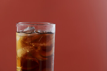 Carbonated water in a glass fizzy and refreshing with every drop.