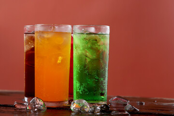 Carbonated water in a glass fizzy and refreshing with every drop.