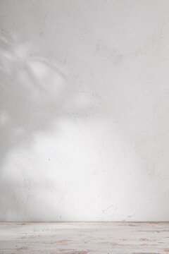 Clean minimalist white background with shadows