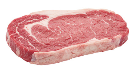 Isolated Raw Ribeye Steak