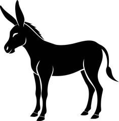Elegant donkey icon in vector format with smooth lines. Use for farms, petting zoos, nature, or eco-friendly branding.