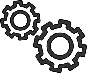 Setting icon design with white backgroun