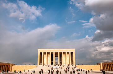 Anitkabir Mausoleum: Ankara's Iconic Monument under a Dramatic Sky