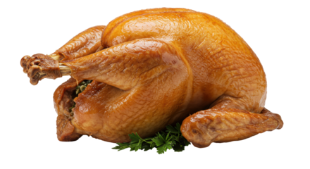 Isolated Roasted Turkey