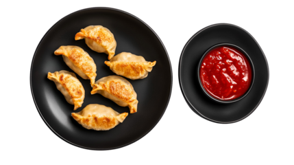 The concept of oriental cuisine. Uzbek food Manti or manty dumplings restaurant concept. Homemade Uzbek dish. recipe background. space for text. top view