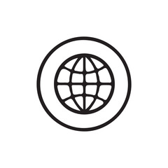 globe icon vector illustration