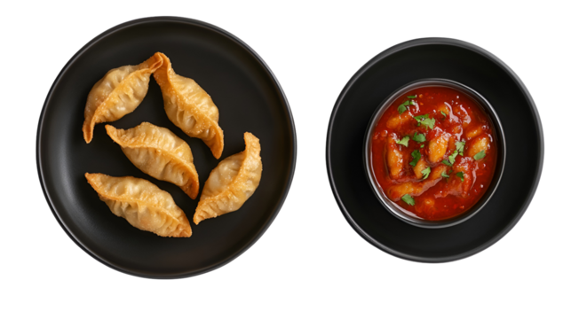 The concept of oriental cuisine. Uzbek food Manti or manty dumplings restaurant concept. Homemade Uzbek dish. recipe background. space for text. top view