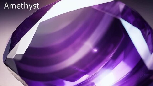 Eleganter Amethyst-Edelstein mit sanftem Tageslicht