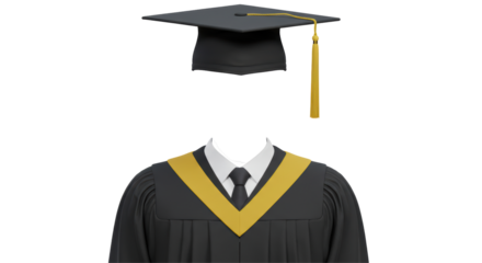 Isolated Graduation Gown