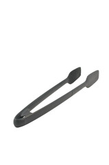 primo piano di pinza da cucina in materiale sintetico su sfondo bianco o trasparente