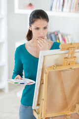 portrait of a woman painting