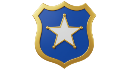 Isolated Sheriff Badge