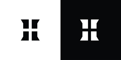 Modern and strong letter H initials logo design
