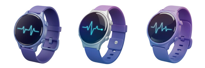Smartwatches set technology health tracking fitness wearable