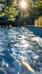 water pool summer closeup