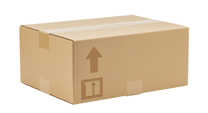 Isolated Cardboard Box
