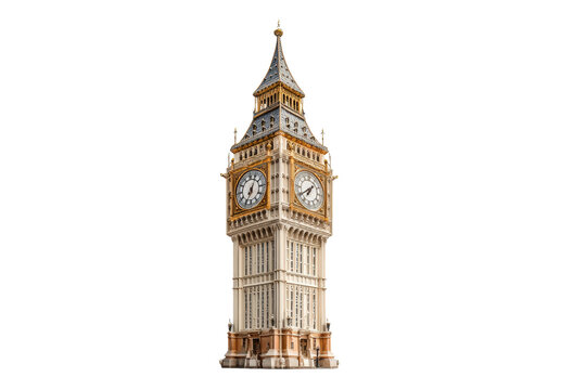 PNG Iconic big ben clock tower on black background