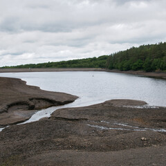Tockholes Reservoir, showing low water levels. May 2025