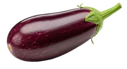 Isolated Single Aubergine