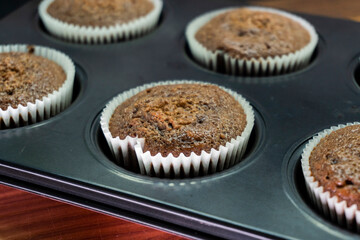 Chocolate muffins (Craving cake).Dessert. Food.