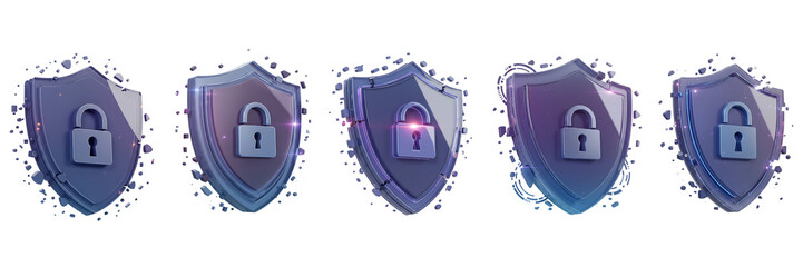 Data Cyber Security Internet Network Shield Protect Render